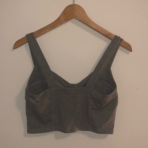 MINKPINK Swayze Grey Crop Top Bustier Tank - Picture 7 of 7